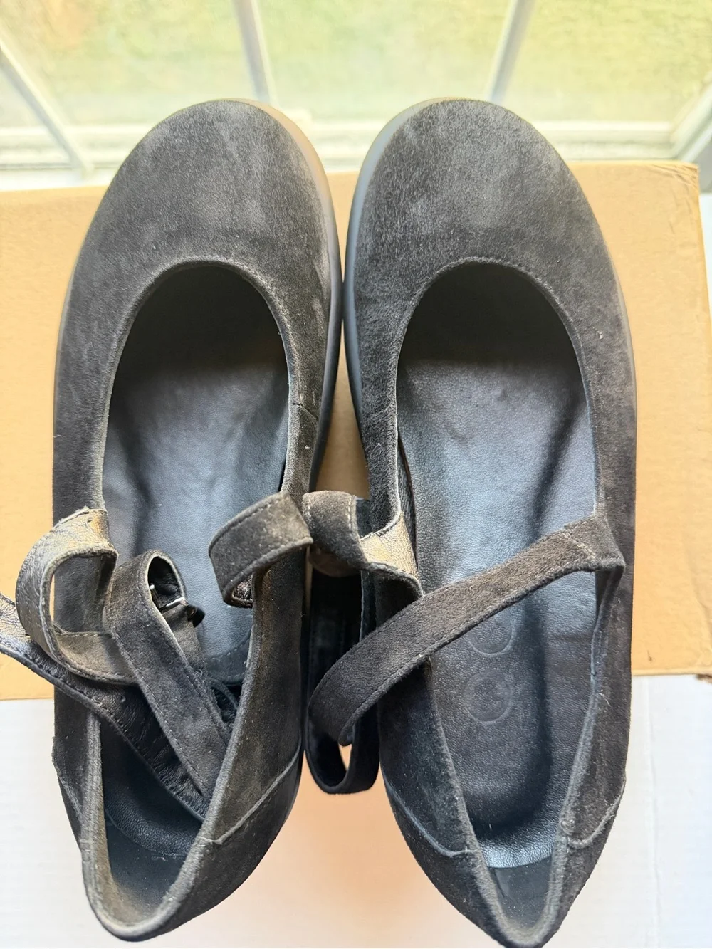 Berry Button Tokyo Bopper Black Ballerina Platform Black Sude Women's Shoes 7